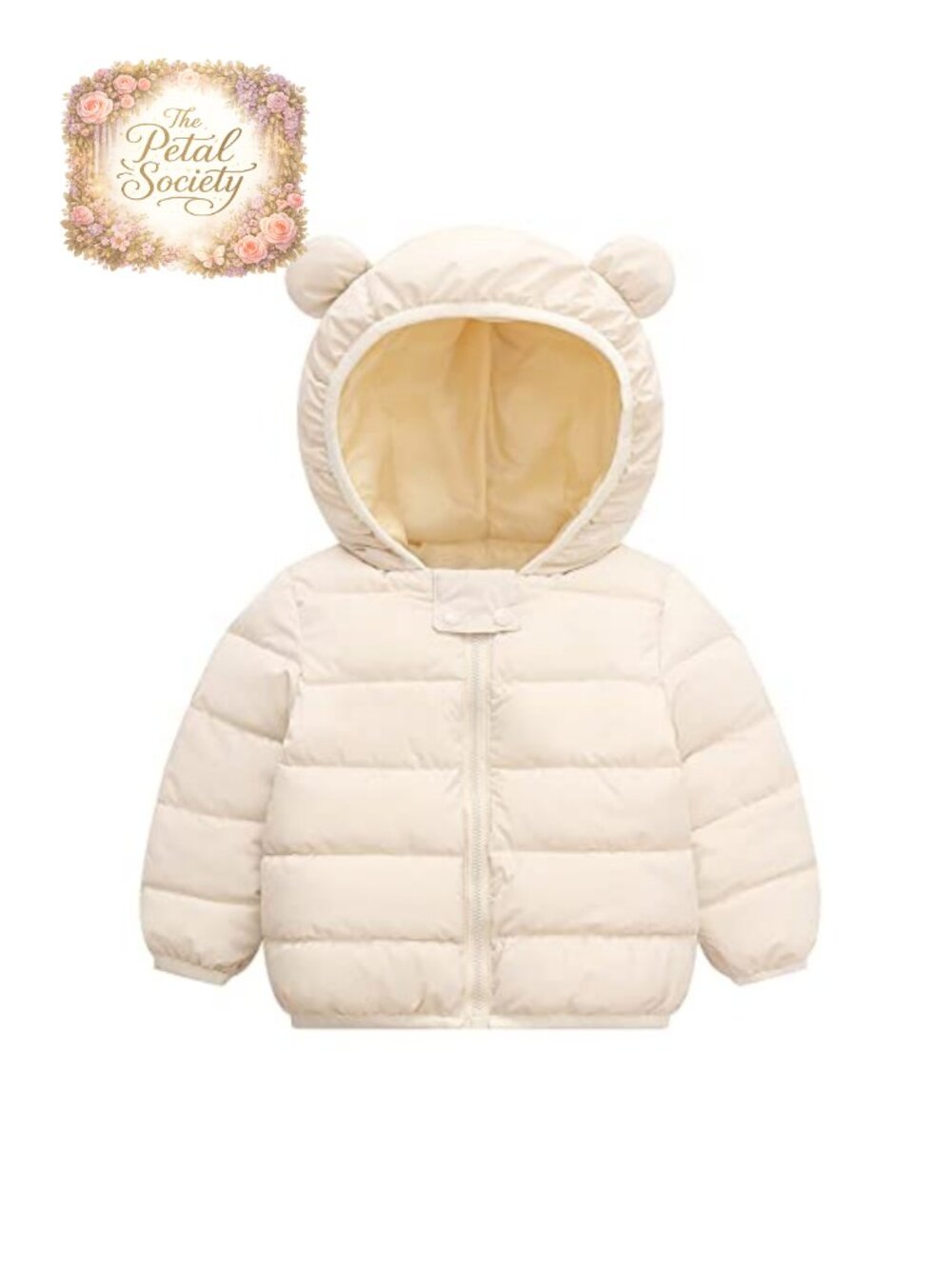 Baby Toddler Winter Down Puffer Jacket Bear Ear Hooded Coat